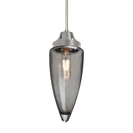 Besa Lighting Sulu Cord Pendant, Smoke Bubble, Satin Nickel Finish, 1x60W Incandescent 1JT-SULUSM-SN